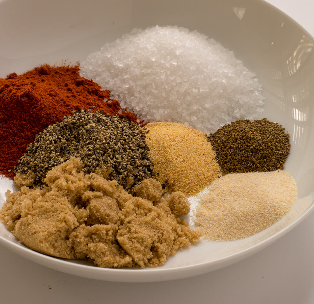 Seasonings and Spices for All-Purpose Dry Rub Recipe in a bowl.
