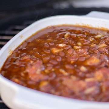 Sweet Baked Beans on the BGE