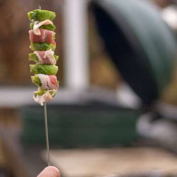 Bacon Wrapped Brussel Sprout Skewers