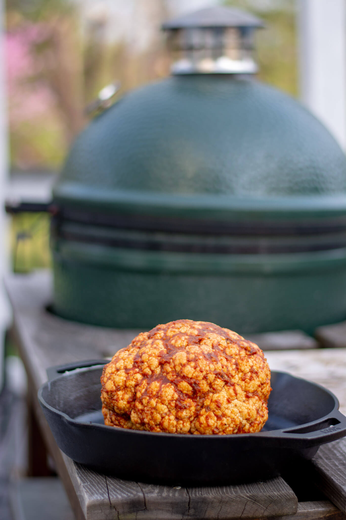 Smoke Cauliflower On The Big Green Egg