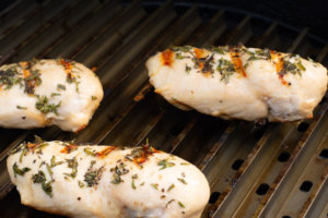 Grilled Rosemary Thyme Chicken Breasts on a GrillGrate