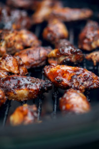Smoked DizzyDust Chicken Wings with Plum Jam Barbecue Sauce