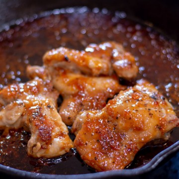 Baked Apricot Chicken in a Cast Iron Skillet