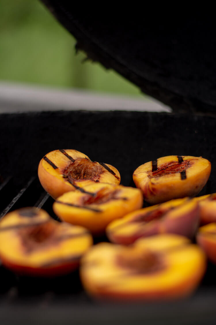 Grilling Peaches on the Big Green Egg