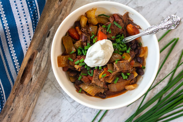 Smoked Brisket Chili Recipe In The Slow Cooker Kitchen Laughter