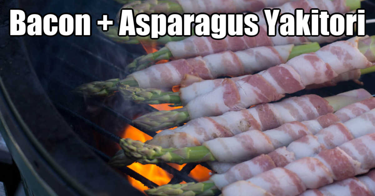 bacon and asparagus over a hot grill