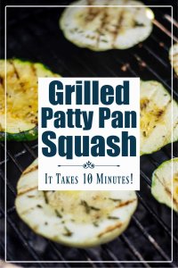 patty pan squash on the grill with herbs and nice grill marks