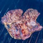 porterhouse on a grillgrate with a nice, rich sear.