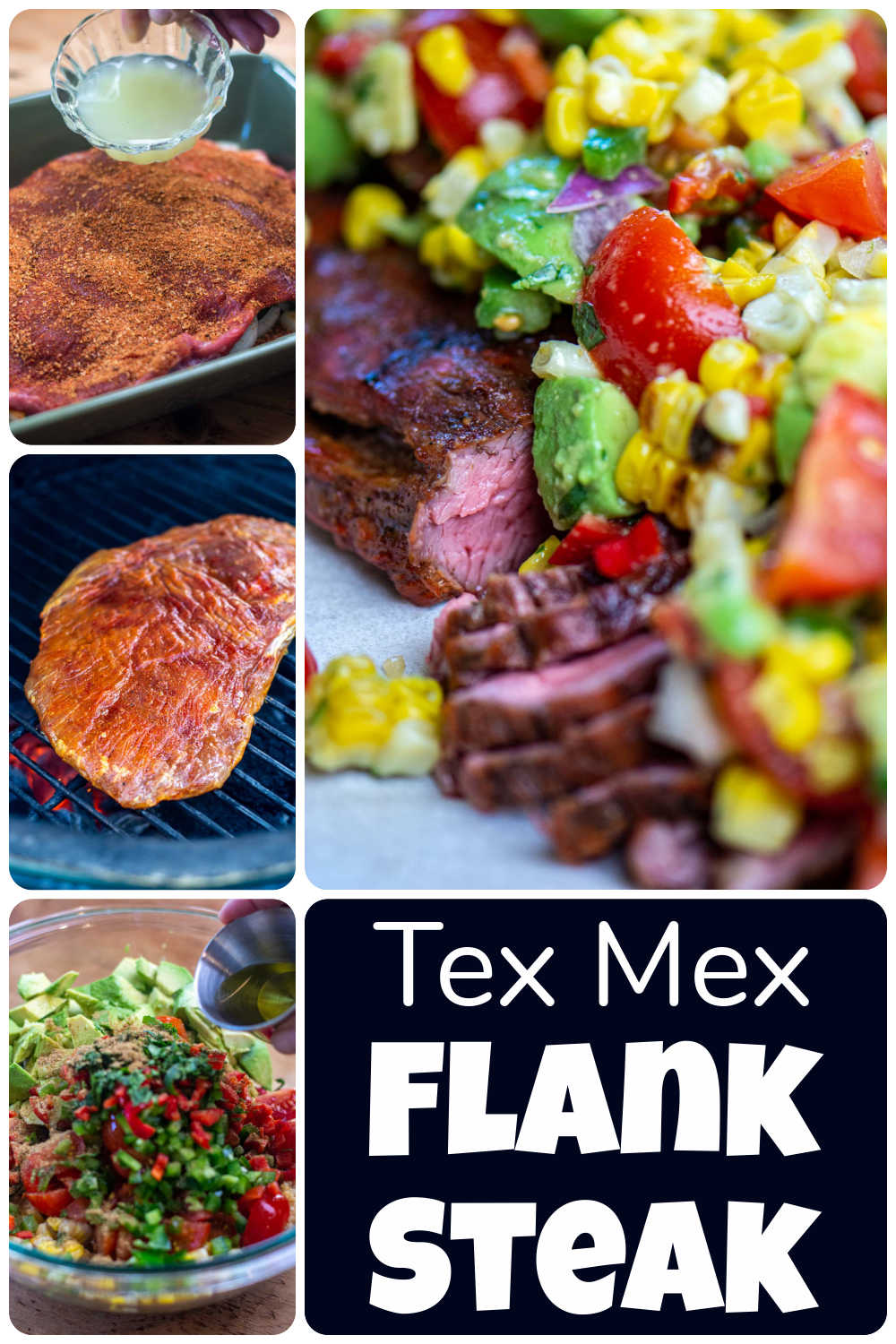 Grilled Tex Mex Flank Steak with Avocado Corn Salsa