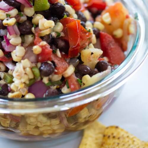 Grilled Corn and Black Bean Salsa - Kitchen Laughter