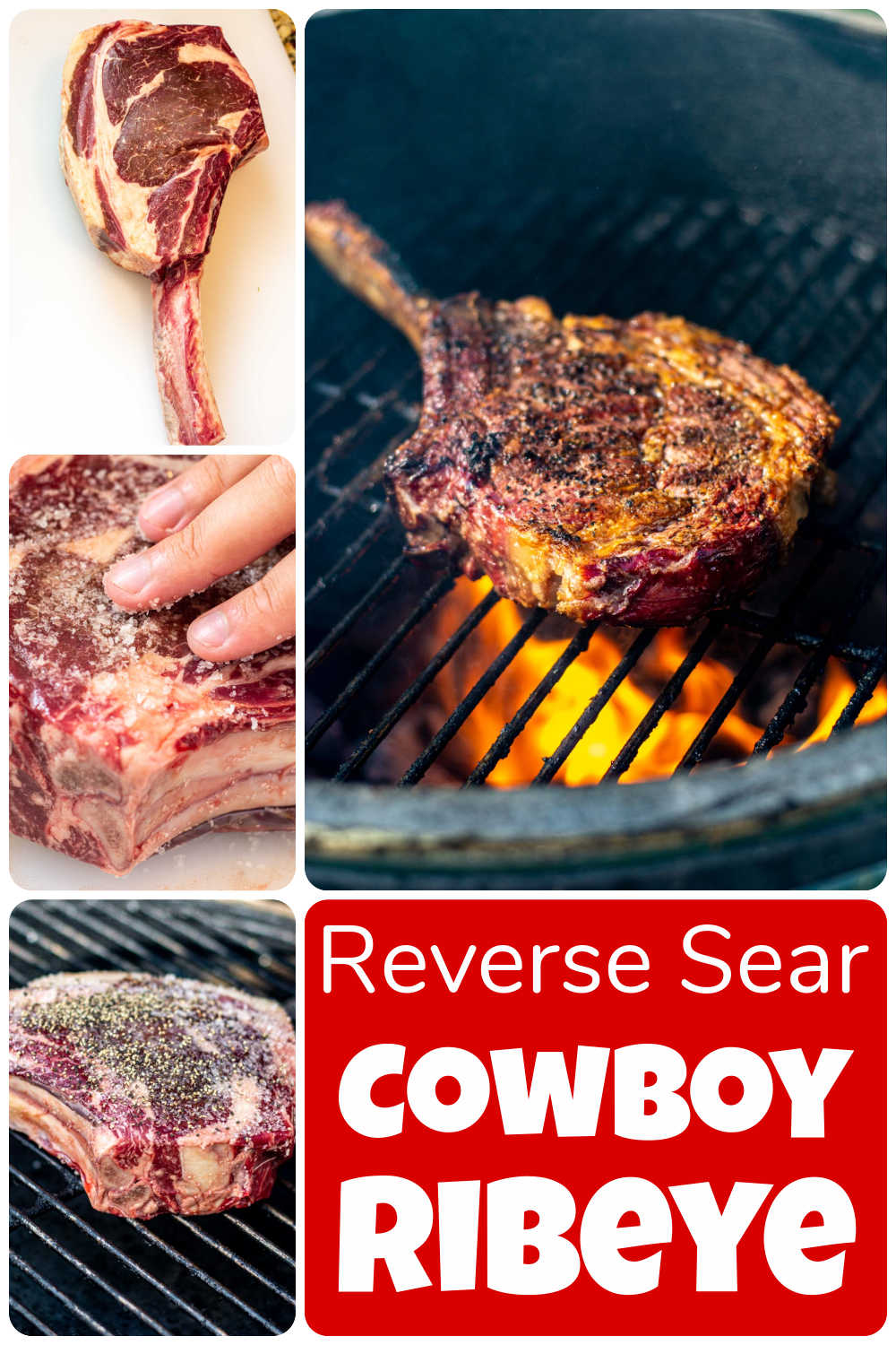 How to Grill a Reverse Sear Cowboy Ribeye {60 Minutes}