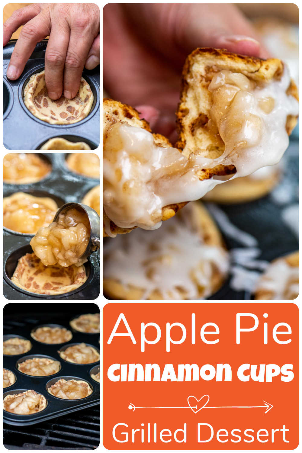Grilled Apple Pie Cinnamon Roll Cups