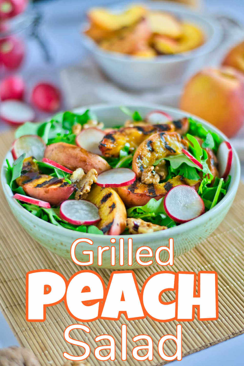 Grilled Peach and Arugula Salad {10 Minutes}