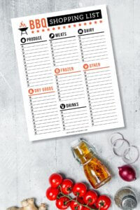 Free Printable BBQ Planner - Kitchen Laughter