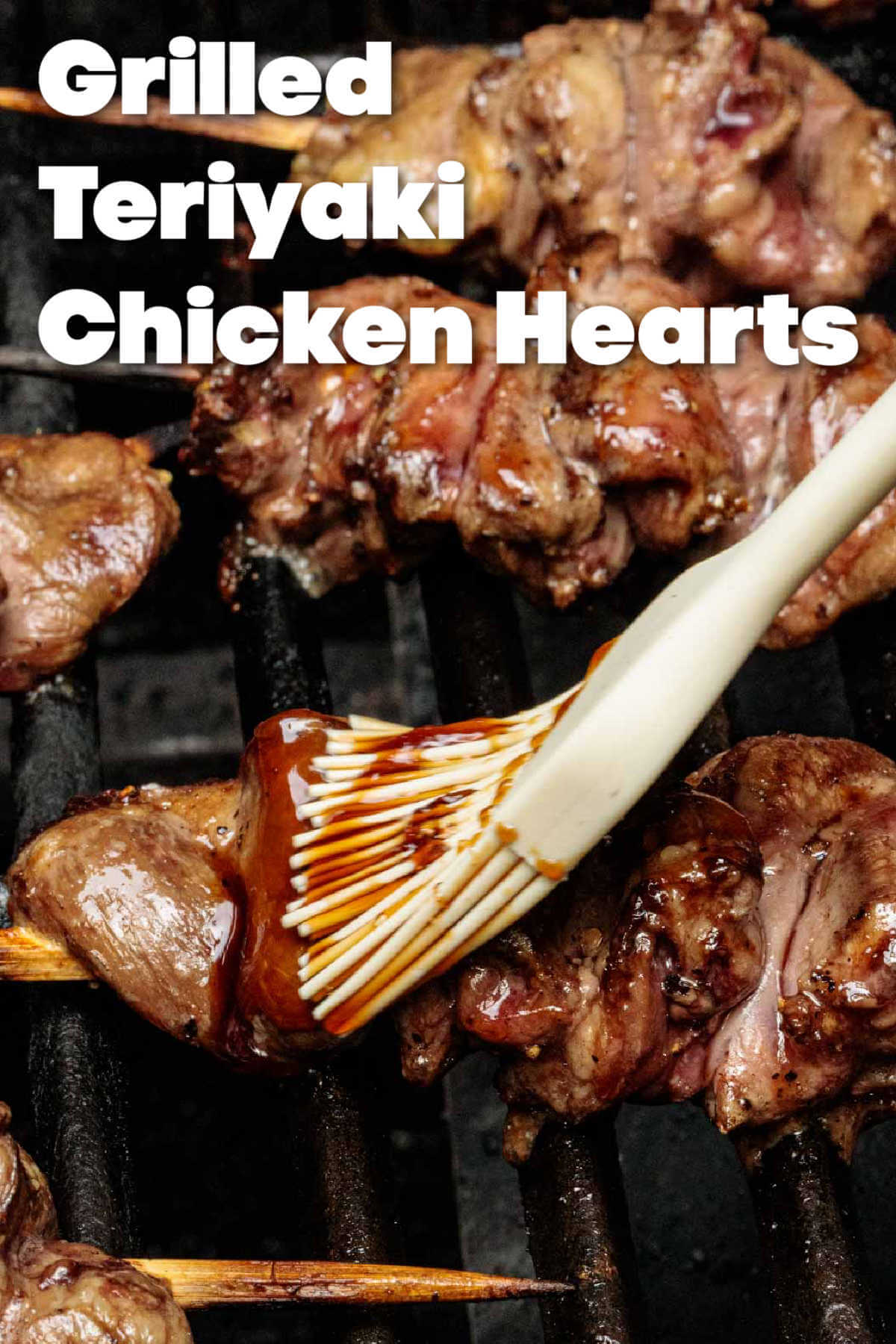 Grilled Terikayi Chicken Heart Skewers